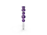 White gold Round Amethyst Scalloped Prong Set Eternity Band_20
