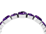 White gold Round Amethyst Scalloped Prong Set Eternity Band_22