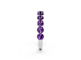 White gold Round Amethyst Shared Prong Eternity Band_8