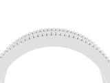 White gold Round Amethyst Twist Milgrain Band with Bezel Setting_4