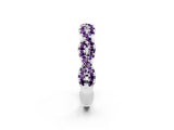 White gold Round Amethyst Twisted Eternity Band with Pavé and Shared Prong Setting_20