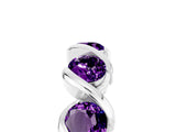 White gold Round Amethyst Wave Band with Channel Setting and Shared Prongs_11