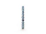 White gold Round Aquamarine Bezel Set Eternity Band_20