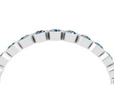 White gold Round Aquamarine Bezel Set Eternity Band_22