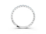 White gold Round Aquamarine Bezel Set Eternity Band_9