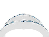 White gold Round Aquamarine Channel-Set Chevron Band_10