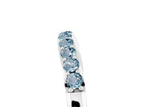 White gold Round Aquamarine Curved Wedding Band with Channel Setting_11