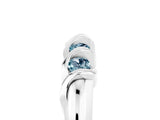 White gold Round Aquamarine Eternity Band with Twist Prong Setting_23