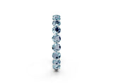 White gold Round Aquamarine Eternity Band with U-Prong Setting_32