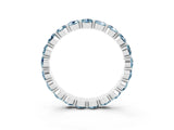 White gold Round Aquamarine Eternity Band with U-Prong Setting_33