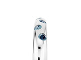 White gold Round Aquamarine Flush-Set Comfort Fit Band_11