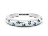 White gold Round Aquamarine Flush-Set Comfort Fit Band_6