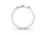 White gold Round Aquamarine Flush-Set Comfort Fit Band_9