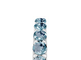 White gold Round Aquamarine Half Eternity Band with Classic Prong Setting_11