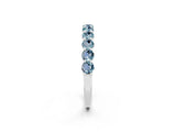 White gold Round Aquamarine Half-Eternity Prong-Set Band_8