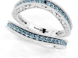 White gold Round Aquamarine Milgrain Eternity Band with Channel Setting_19