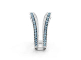 White gold Round Aquamarine Milgrain Eternity Band with Channel Setting_20