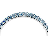 White gold Round Aquamarine Pavé Eternity Band with Shared Prong Setting_10