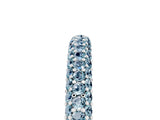White gold Round Aquamarine Pavé Eternity Band with Shared Prong Setting_11