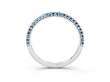 White gold Round Aquamarine Pavé Eternity Band with Shared Prong Setting_9