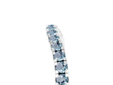 White gold Round Aquamarine Pavé Half Eternity Band with Shared Prong Setting_11
