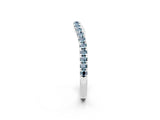 White gold Round Aquamarine Pavé Half Eternity Band with Shared Prong Setting_8