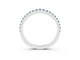 White gold Round Aquamarine Pavé Half Eternity Band with Shared Prong Setting_9