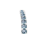 White gold Round Aquamarine Pavé Set Curved Wedding Band_15