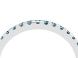 White gold Round Aquamarine Pavé Set Eternity Band with Micro Prong Setting_10