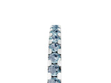 White gold Round Aquamarine Pavé Set Eternity Band with Micro Prong Setting_11
