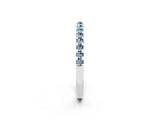 White gold Round Aquamarine Pavé Set Eternity Band with Micro Prong Setting_8