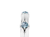White gold Round Aquamarine Prong Set Milgrain Eternity Band_23
