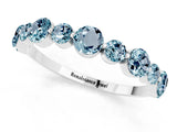 White gold Round Aquamarine Scalloped Prong Set Eternity Band_19