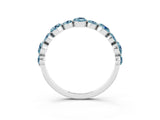 White gold Round Aquamarine Scalloped Prong Set Eternity Band_21