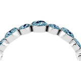 White gold Round Aquamarine Scalloped Prong Set Eternity Band_22