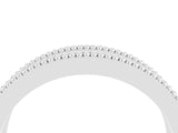 White gold Round Aquamarine Twist Milgrain Band with Bezel Setting_16