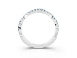 White gold Round Aquamarine Twisted Eternity Band with Pavé and Shared Prong Setting_21