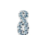 White gold Round Aquamarine Twisted Eternity Band with Pavé and Shared Prong Setting_23
