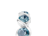 White gold Round Aquamarine Wave Band with Channel Setting and Shared Prongs_11