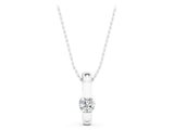 White gold Round Bezel-Set Diamond Pendant_14