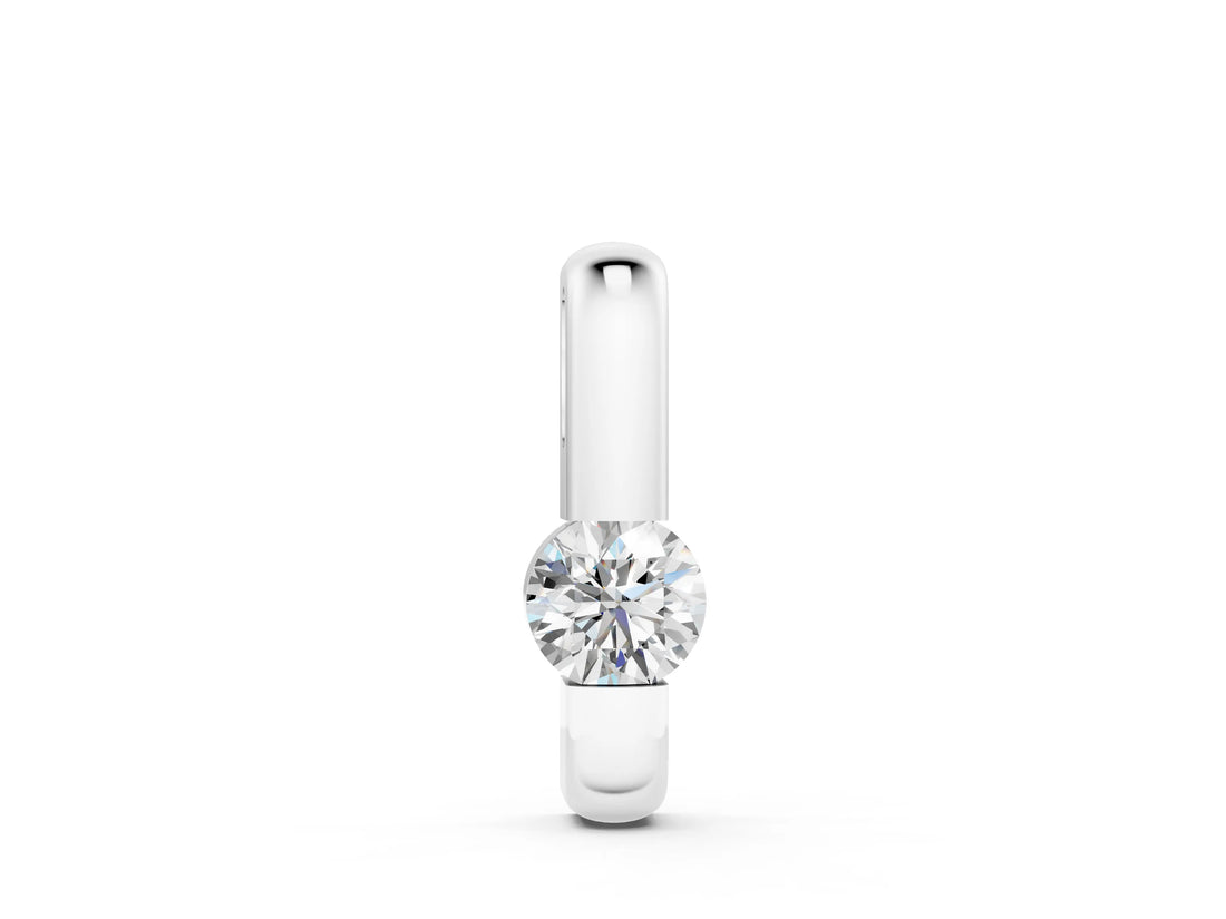 White gold Round Bezel-Set Diamond Pendant_14