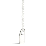 White gold Round Bezel Solitaire Pendant with V-Prong Setting 2