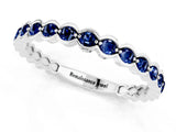 White gold Round Blue Sapphire Bezel Set Eternity Band_19