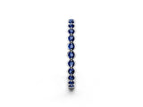 White gold Round Blue Sapphire Bezel Set Eternity Band_20