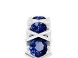 White gold Round Blue Sapphire Channel Set Band with X-Prong Detail_11