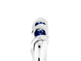 White gold Round Blue Sapphire Eternity Band with Twist Prong Setting_17