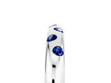 White gold Round Blue Sapphire Flush-Set Comfort Fit Band_11