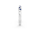 White gold Round Blue Sapphire Flush-Set Comfort Fit Band_8