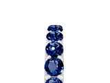 White gold Round Blue Sapphire Half Eternity Band with Classic Prong Setting_11