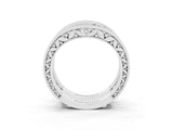 White gold Round Blue Sapphire Milgrain Eternity Band with Channel Setting_21